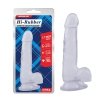 Penis dildo na mocnej przyssawce real clear 19 cm